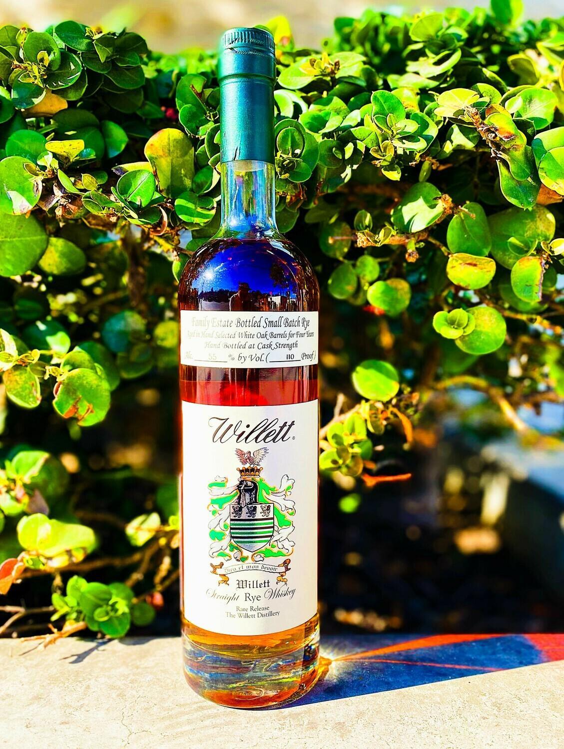 【２本セット】Willett Family Estate Rye 4年 Willett Family Estate Rye 4 Year Cask Strength – Silverlake Wine